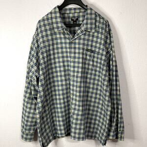 Ralph Lauren Jeans Co. Men Blue/Yellow Olaid Long Sleeve Button Down Shirt XXL